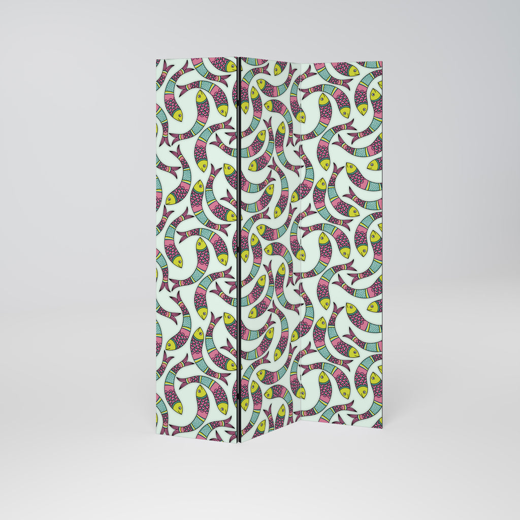 Rumsavdelare INDIAN FISH med 3 paneler