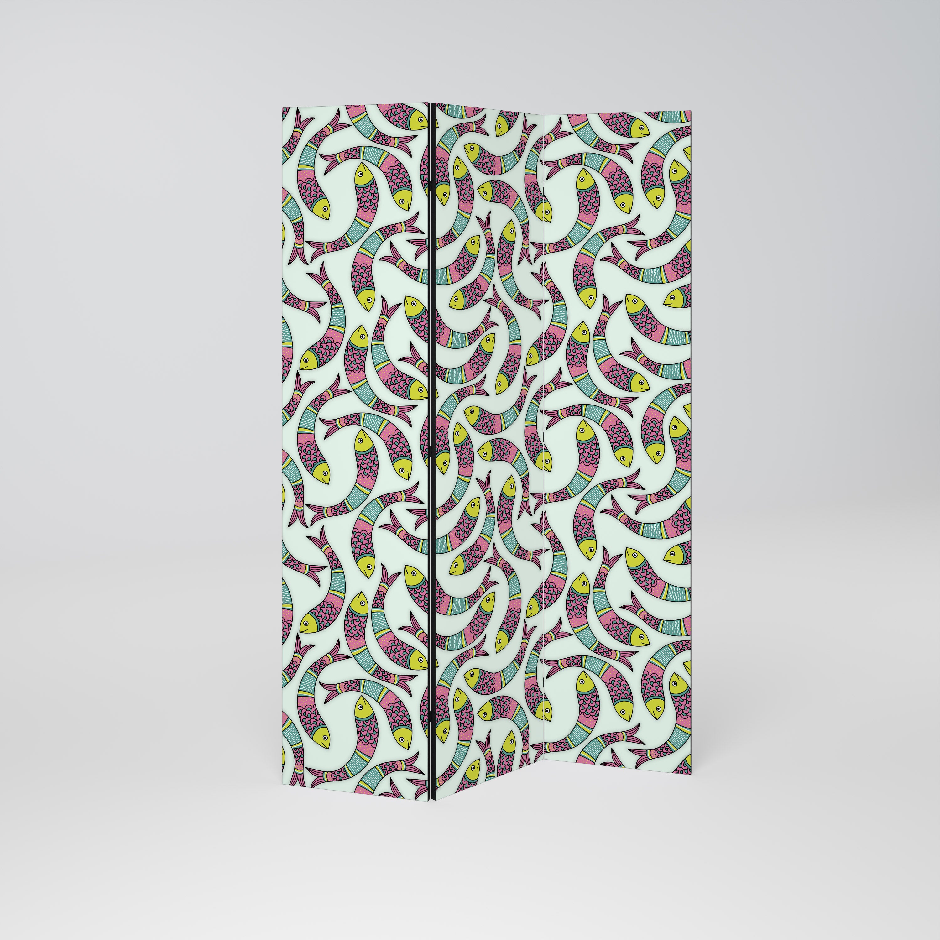 Rumsavdelare INDIAN FISH med 3 paneler