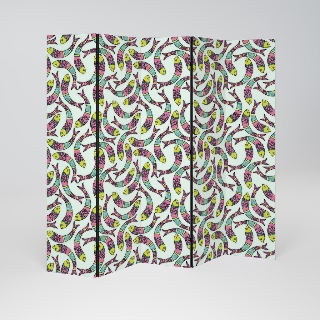 Rumsavdelare INDIAN FISH med 5 paneler