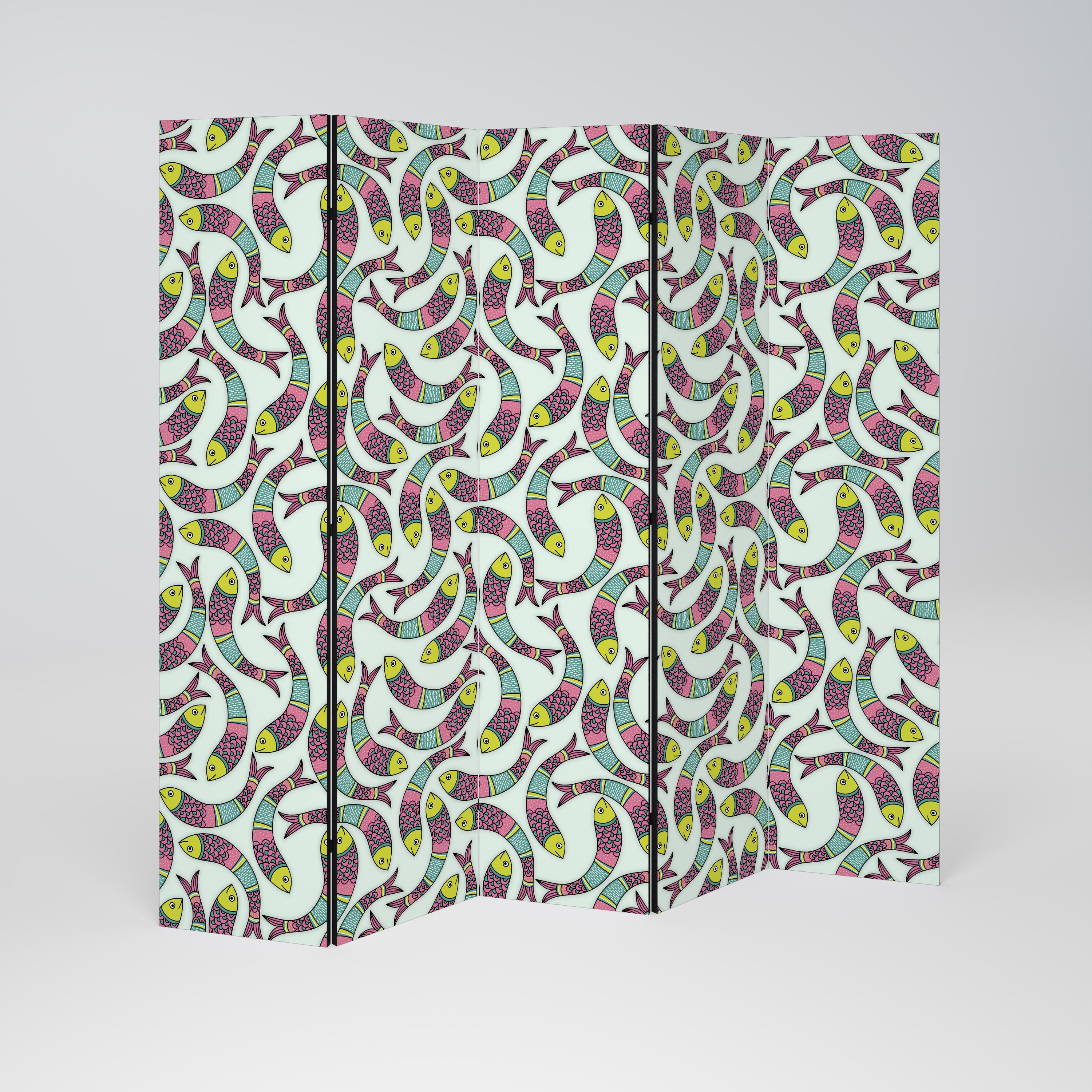 Rumsavdelare INDIAN FISH med 5 paneler