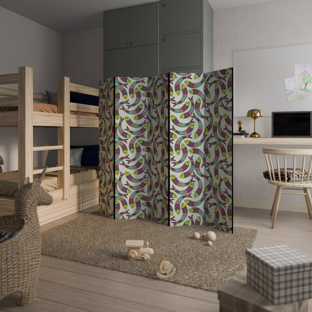 Rumsavdelare INDIAN FISH med 5 paneler