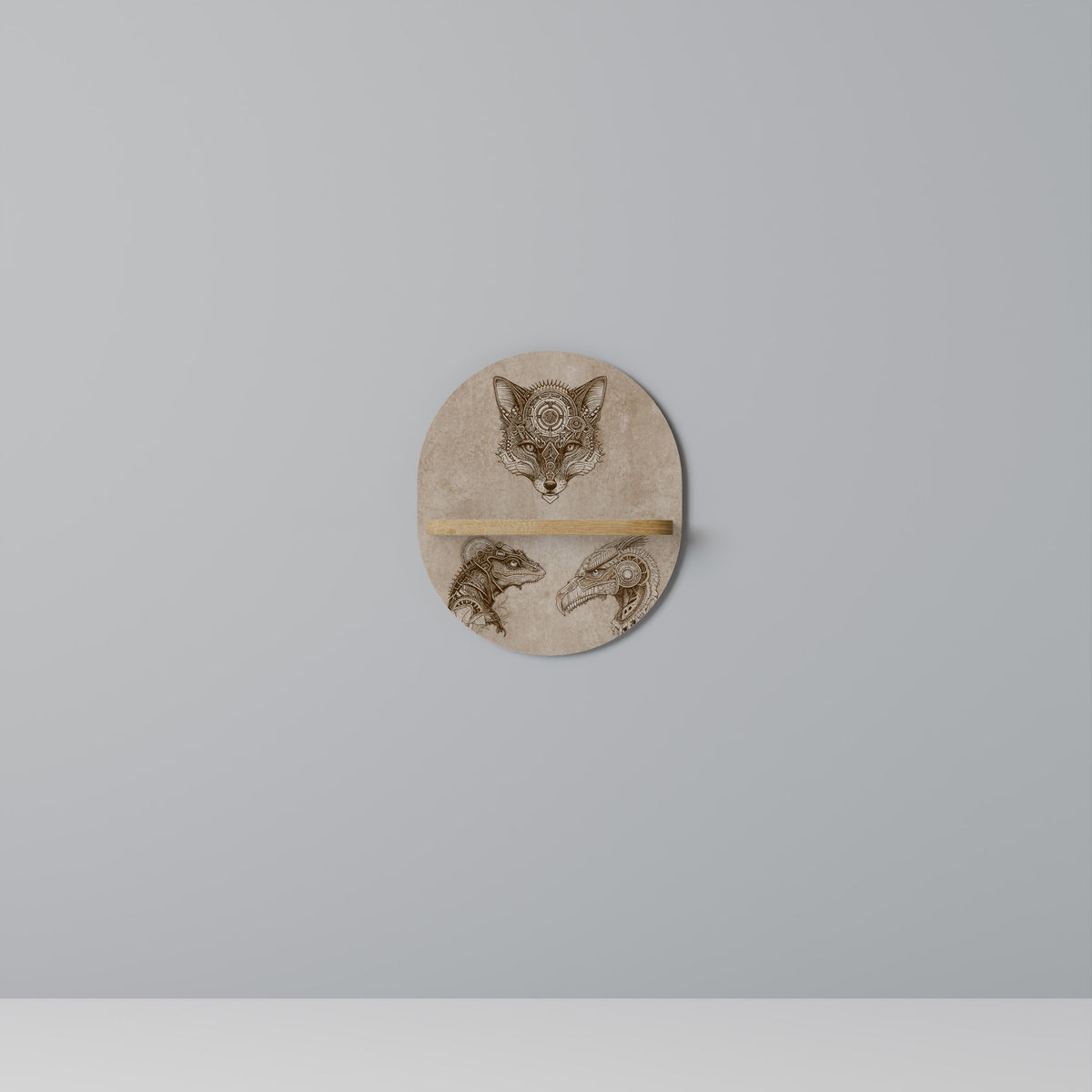 STEAMPUNK TRIO Art Shelf