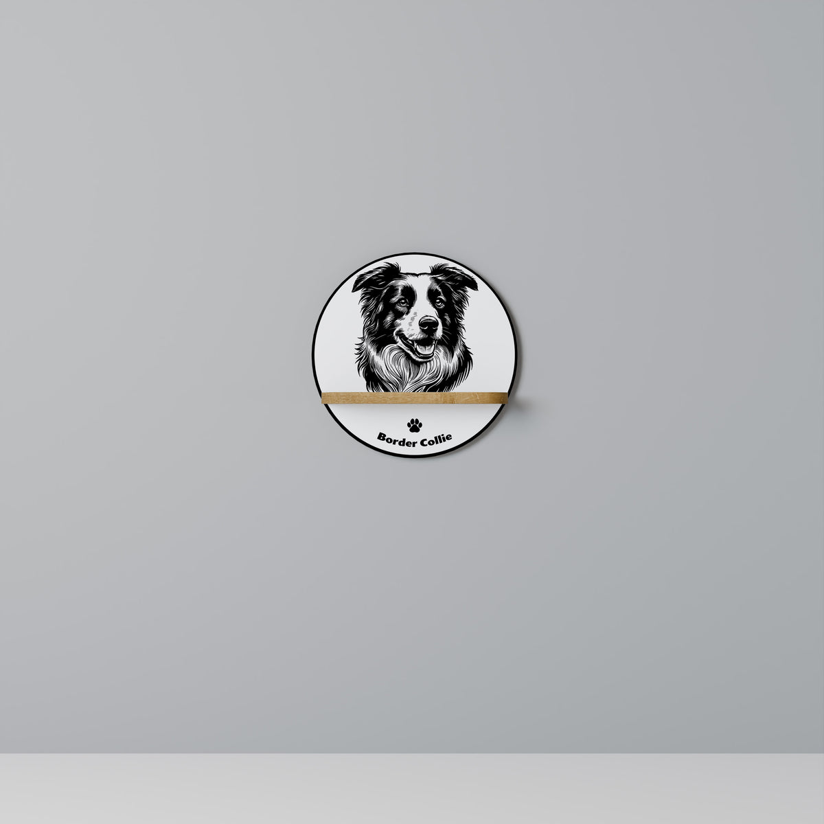 BORDER COLLIE Art Shelf