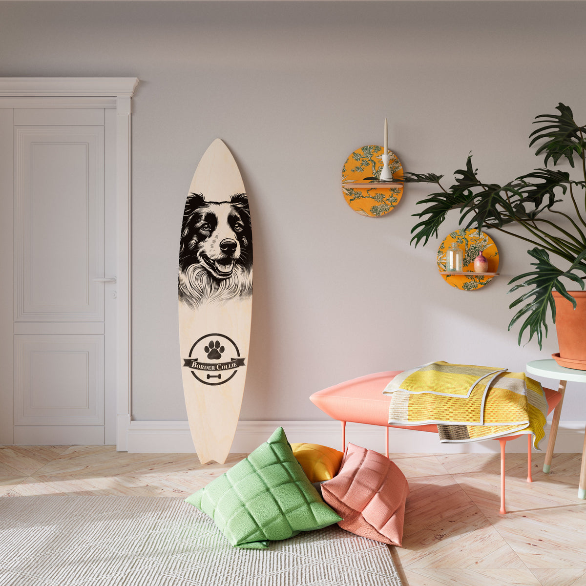 BORDER COLLIE Surfboard Decorative Panel