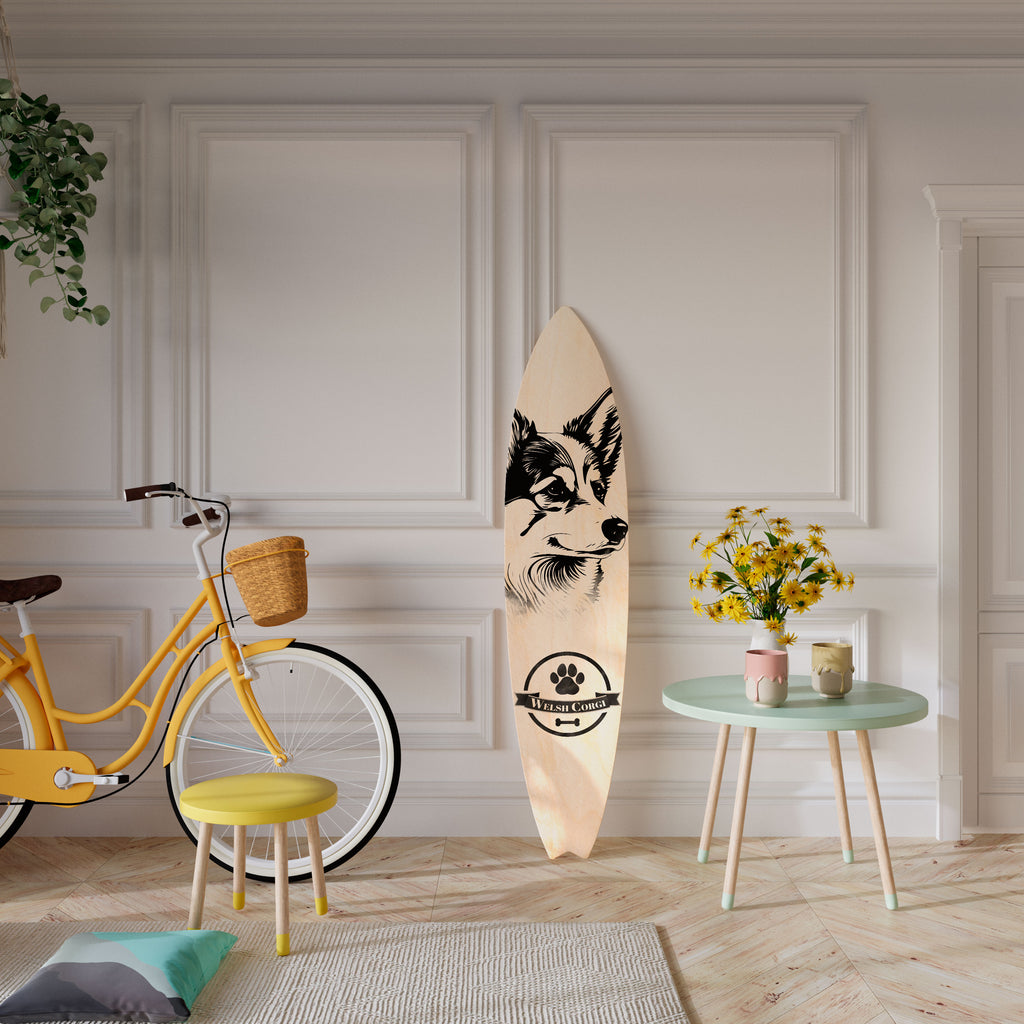 WELSH CORGI PEMBROKE Surfboard Decorative Panel
