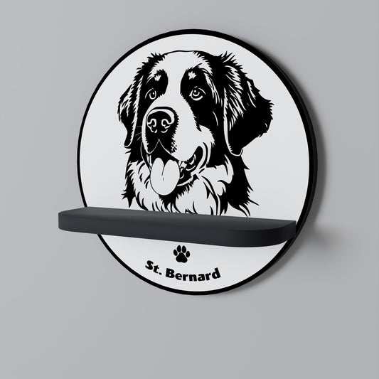 SAINT BERNARD Rund konsthylla i svart finish