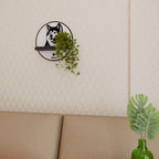 AKITA DOG Round Art Shelf In Black Finish