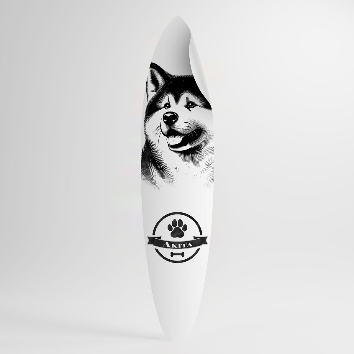 AKITA DOG Peel and Stick Surfboard Sticker