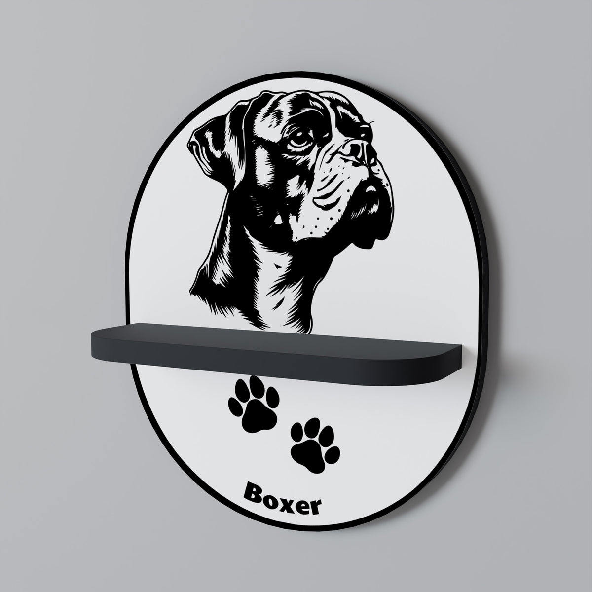 BOXER DOG Art Shelf