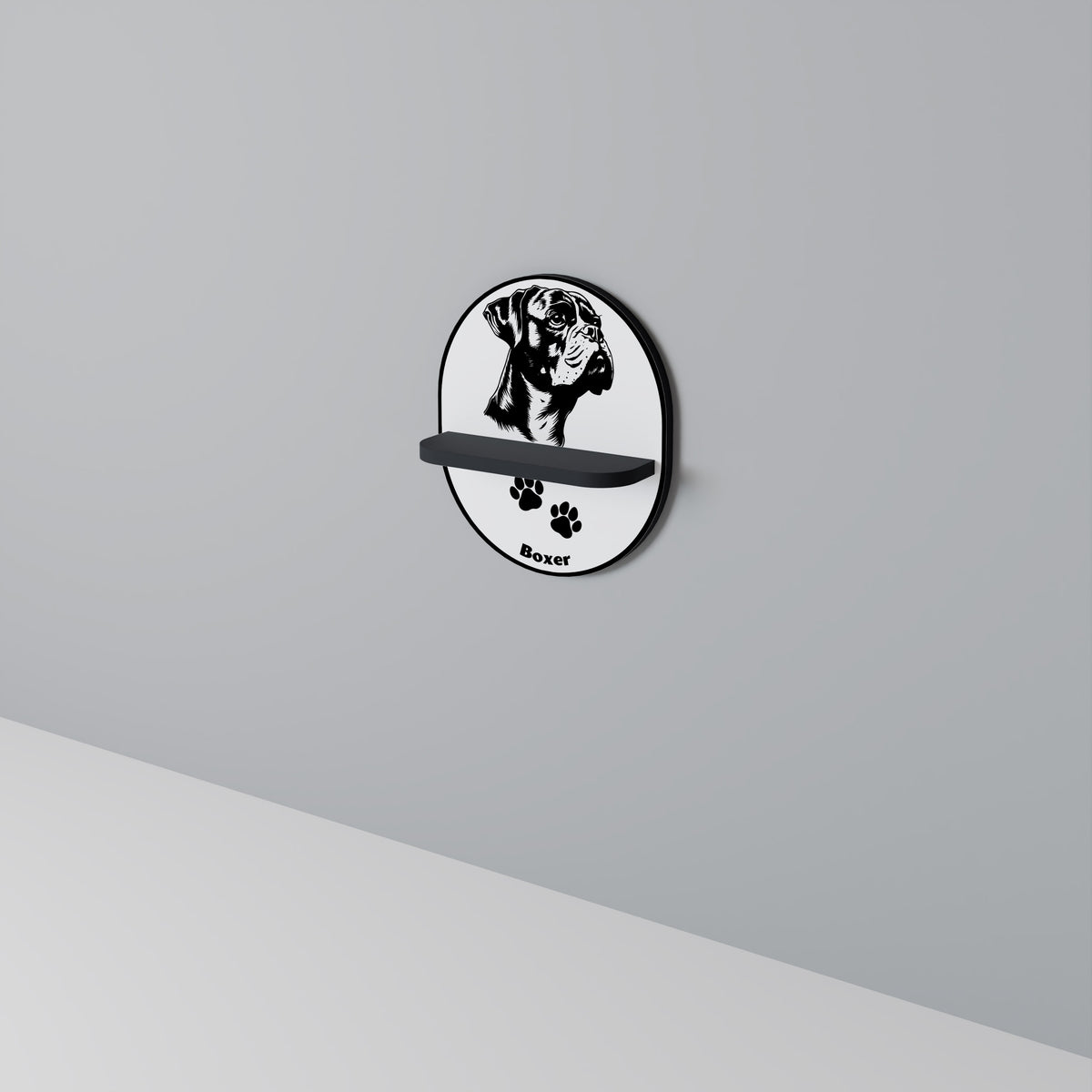 BOXER DOG Art Shelf
