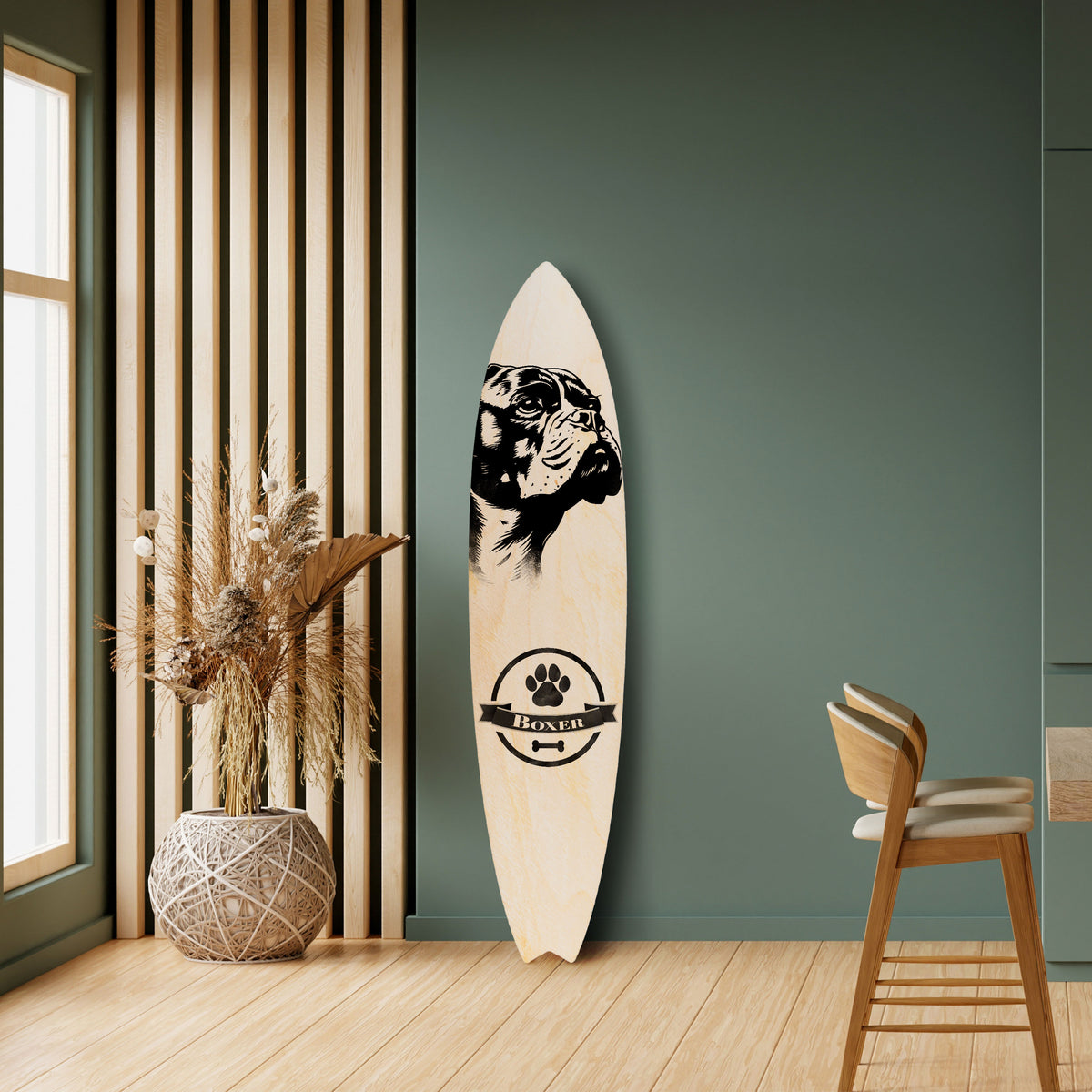 BOXER DOG Surfboard Decorative Panel