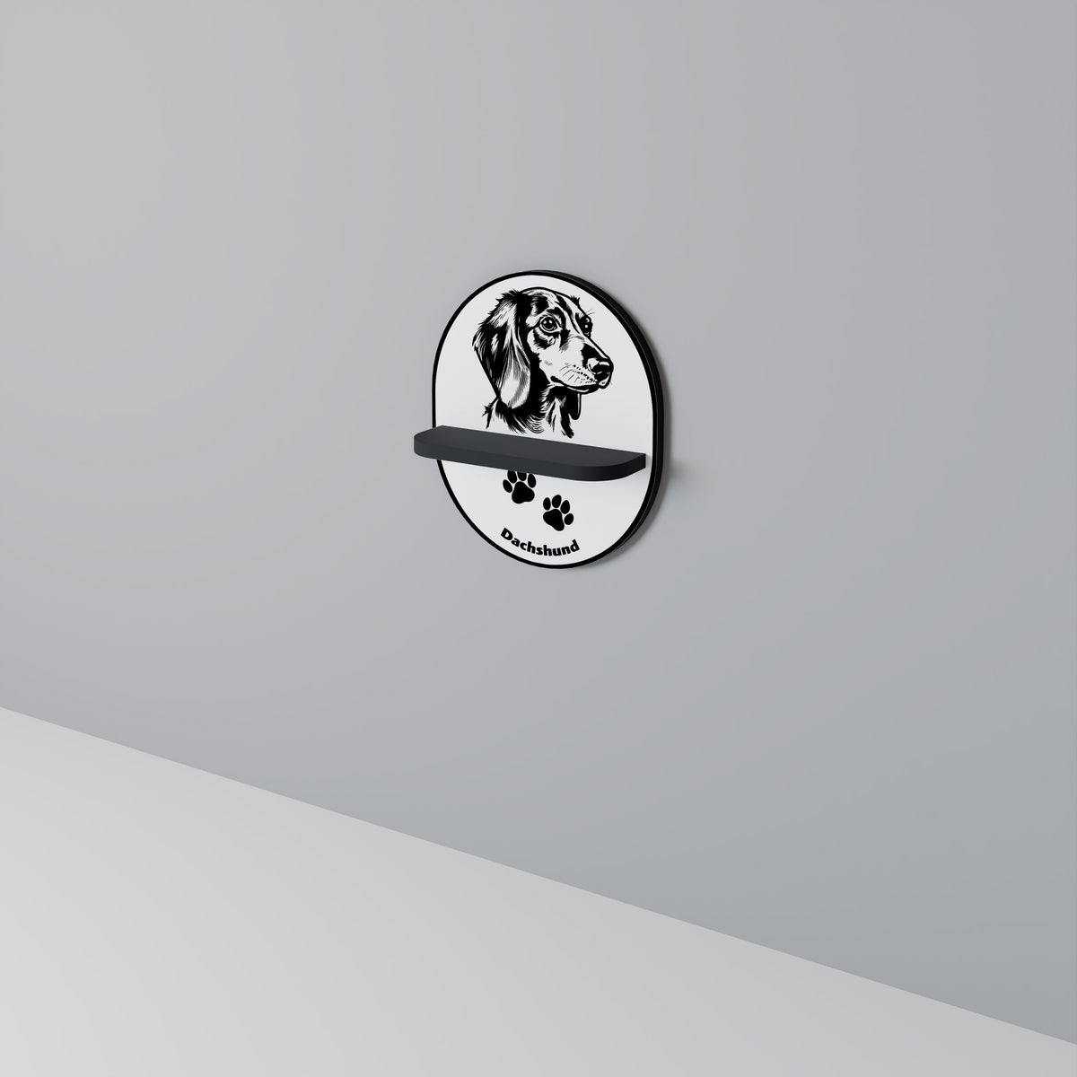 DACHSHUND DOG Art Shelf