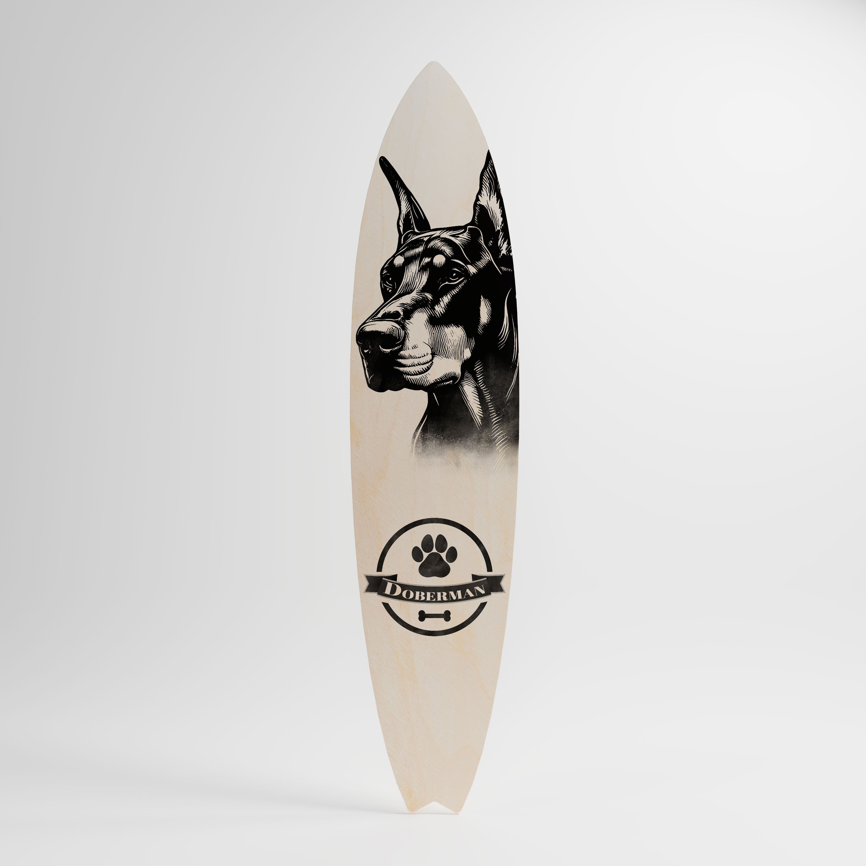 DOBERMAN DOG Dekorativ Surfbräda