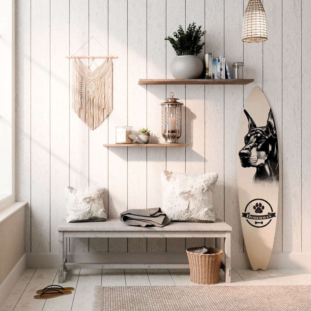 DOBERMAN DOG Surfboard Decorative Panel