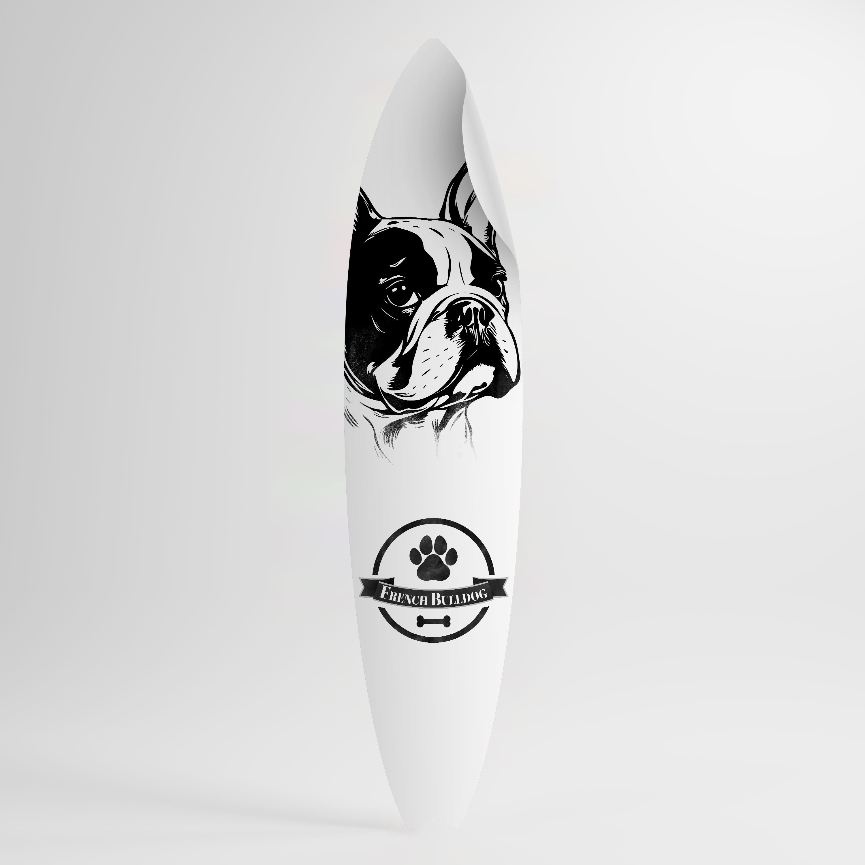 FRENCH BULLDOG Väggdekal surfbräda