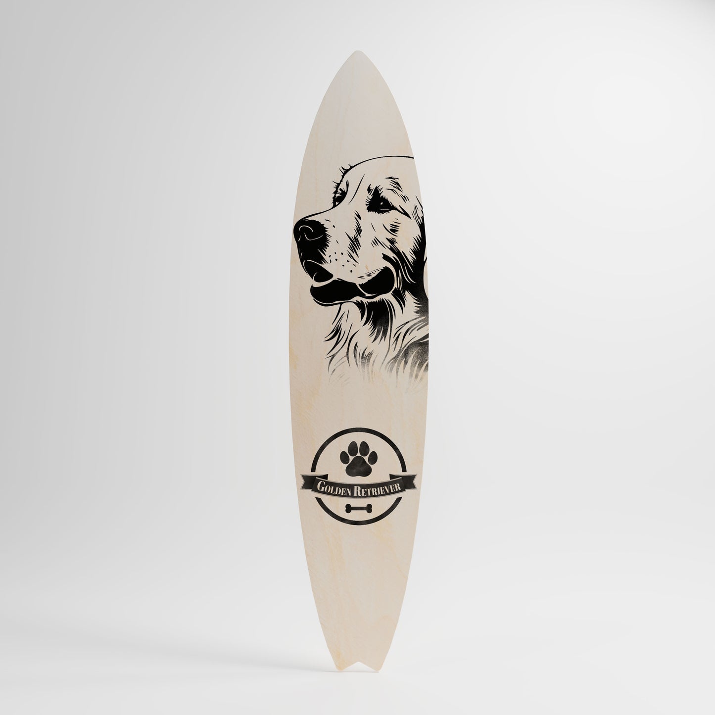 GOLDEN RETRIEVER Dekorativ Surfbräda