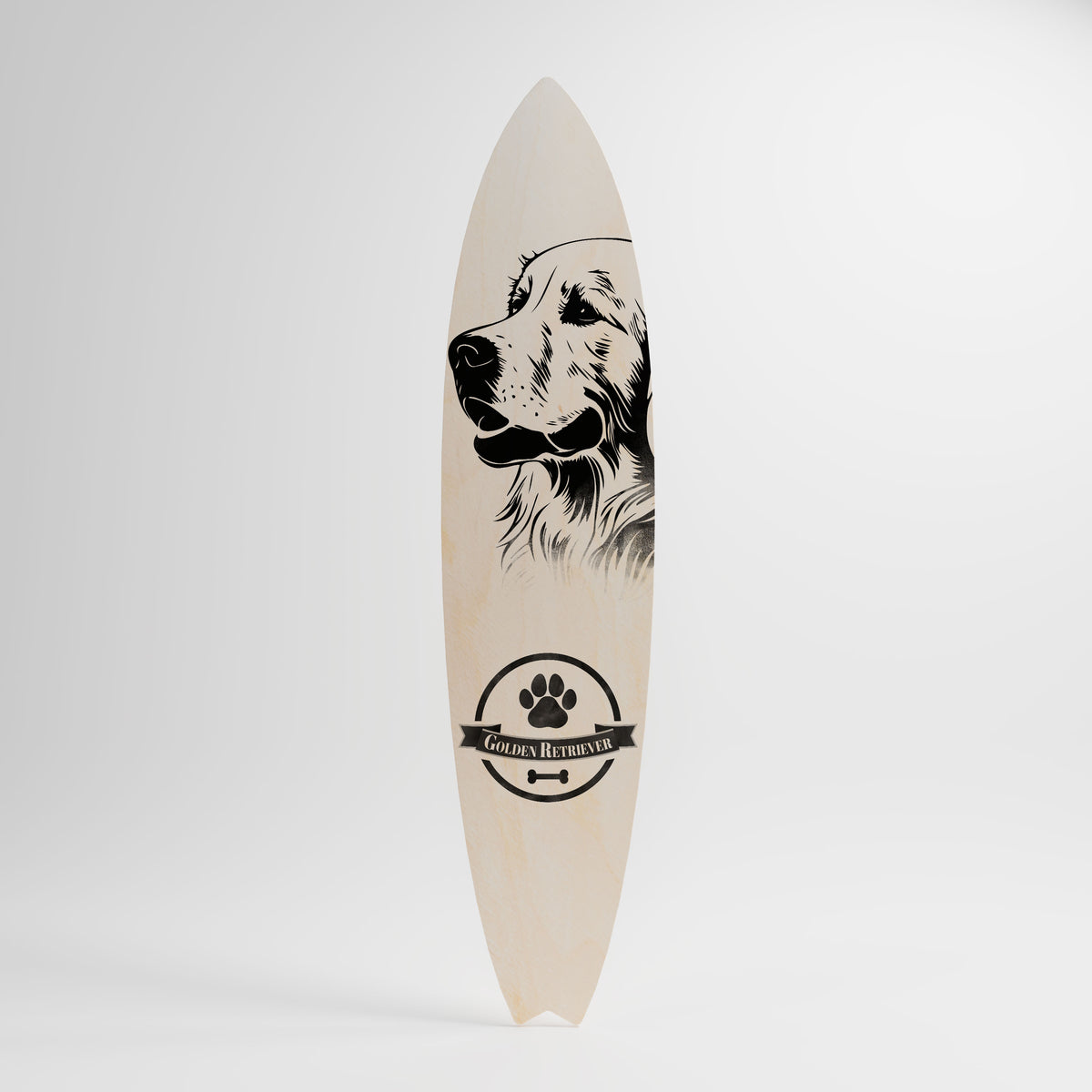 GOLDEN RETRIEVER Dekorativ Surfbräda