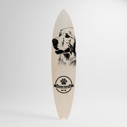 GOLDEN RETRIEVER Dekorativ Surfbräda