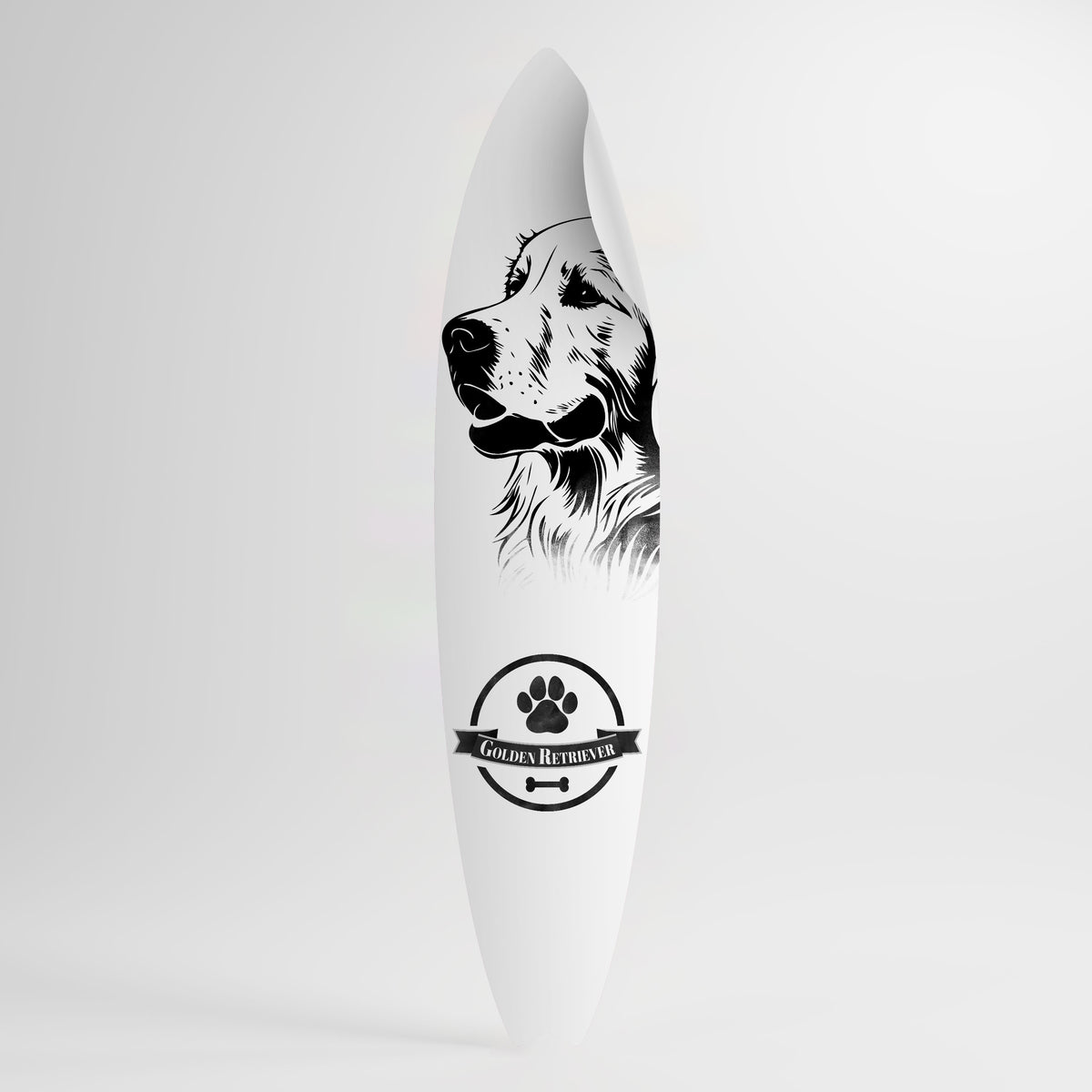 GOLDEN RETRIEVER Väggdekal surfbräda