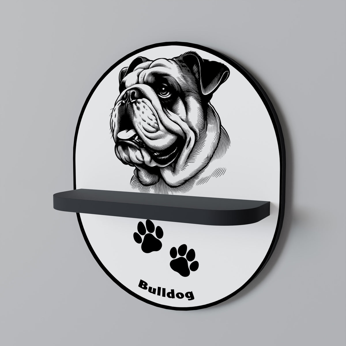 BULLDOG DOG Dekorationshylla