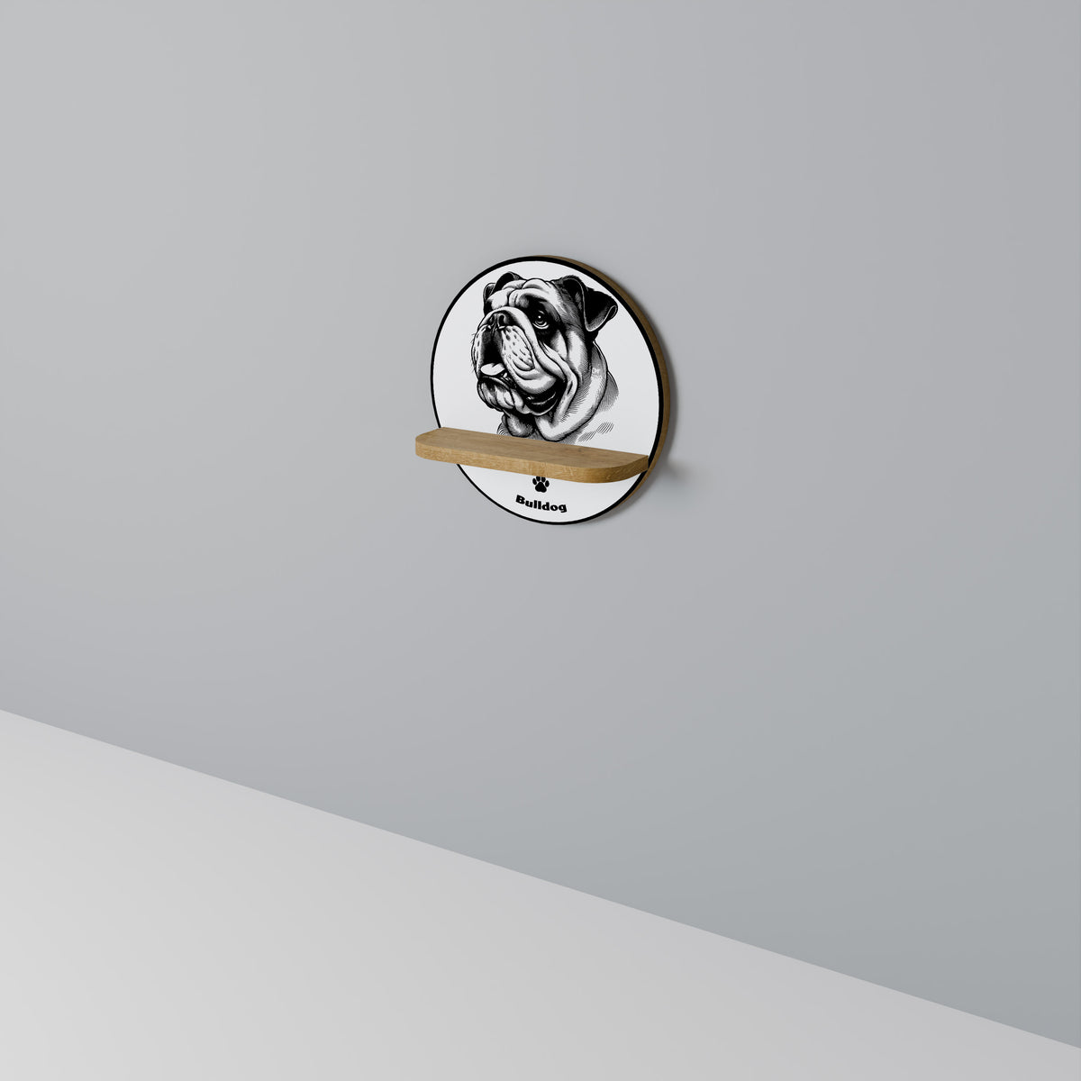 BULLDOG DOG Dekorationshylla