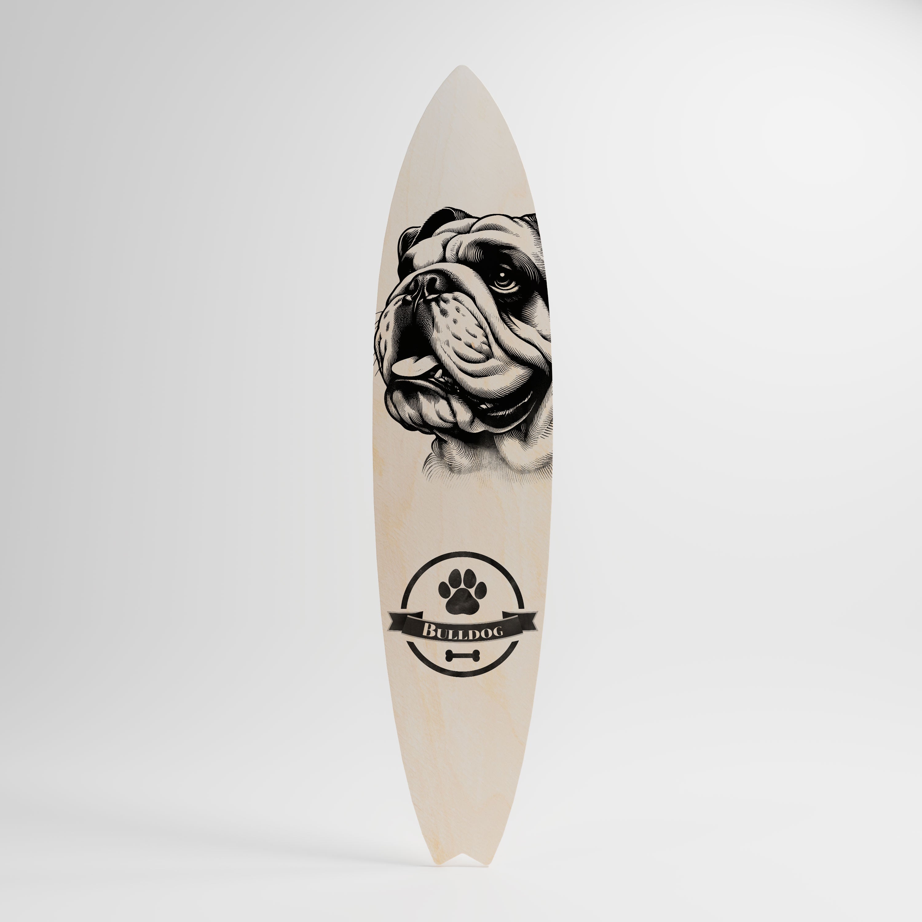 BULLDOG DOG Dekorativ Surfbräda