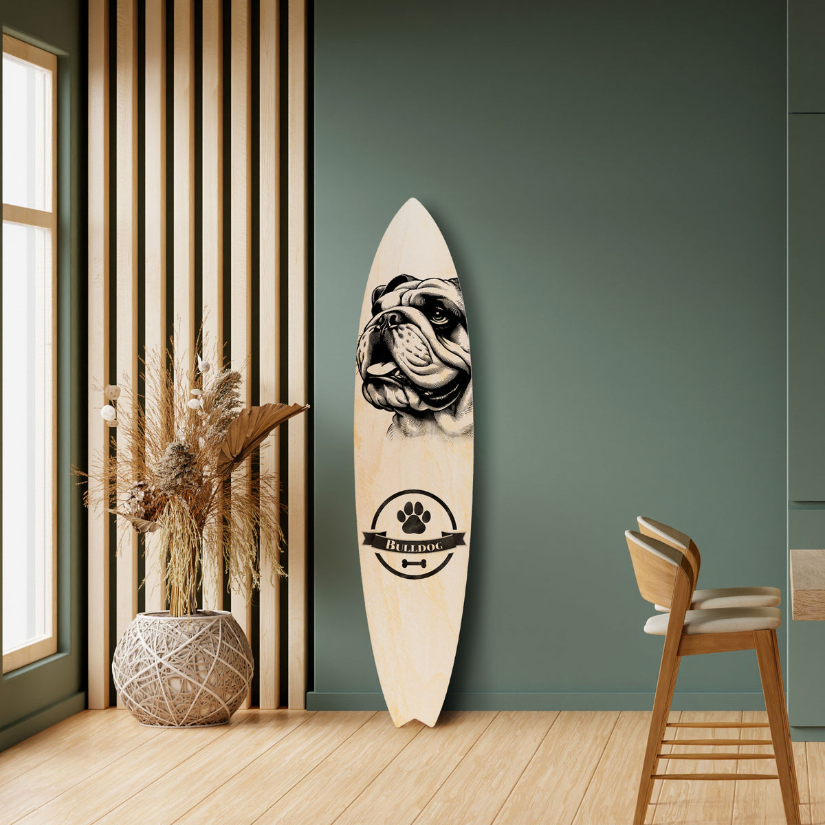BULLDOG DOG Surfboard Decorative Panel