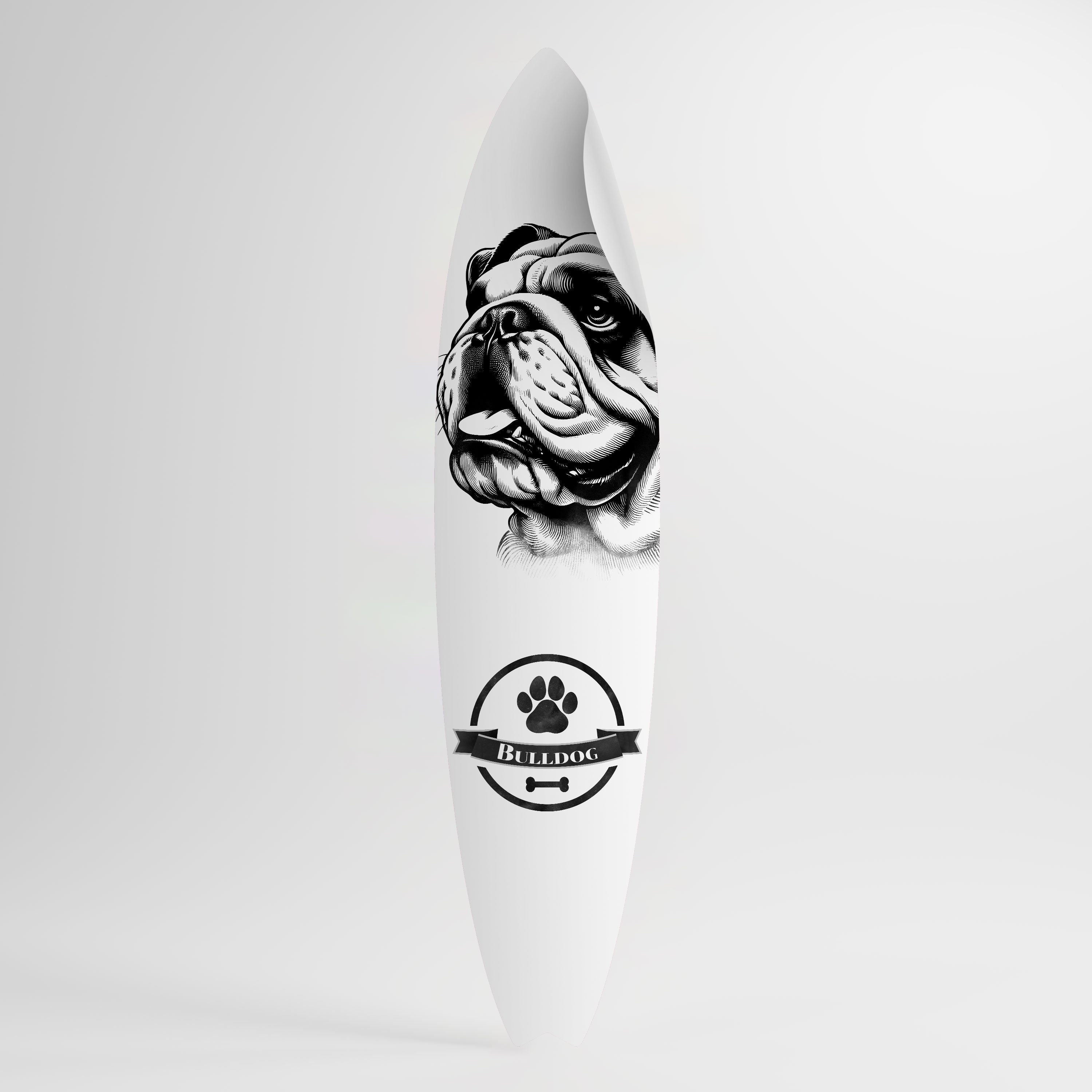 BULLDOG DOG Väggdekal surfbräda