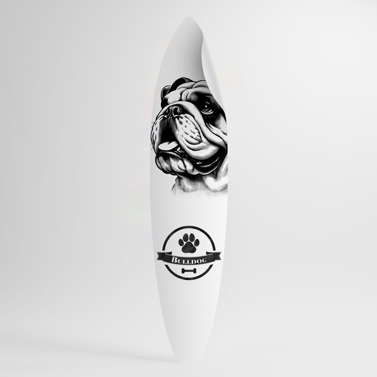 BULLDOG DOG Väggdekal surfbräda