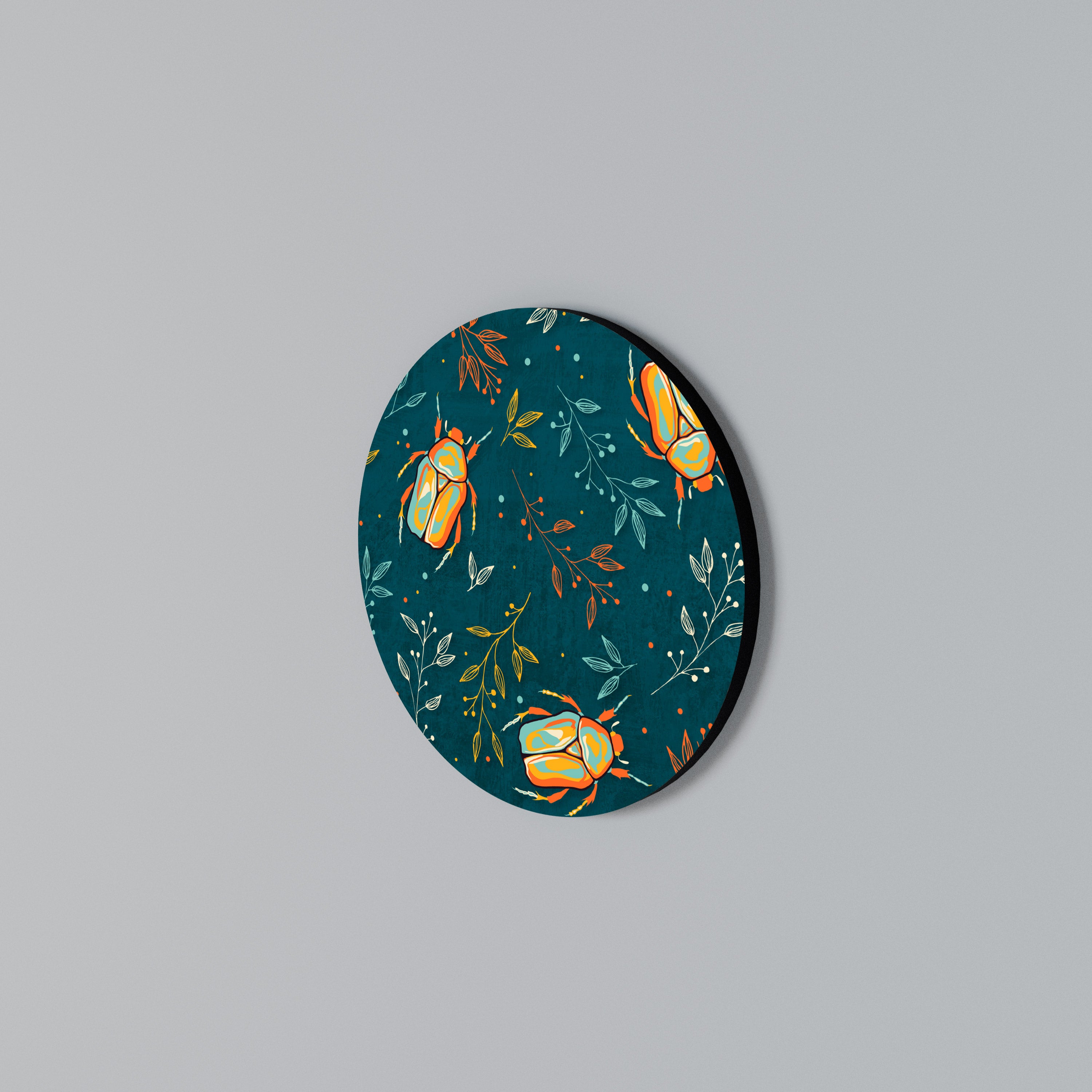 AUTUMN INSECTS Round Wall Art