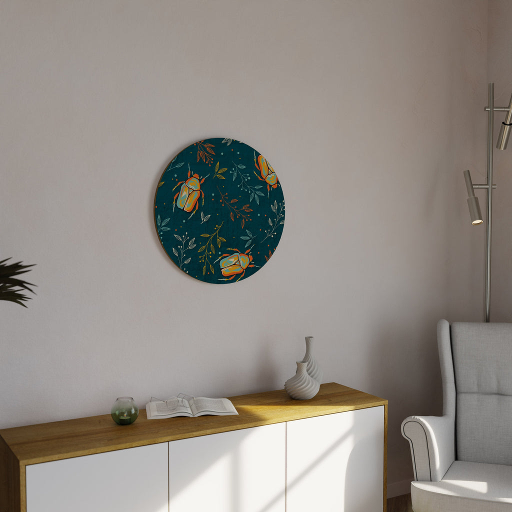 AUTUMN INSECTS Round Wall Art
