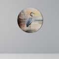 HERON DAYDREAM Round Wall Art