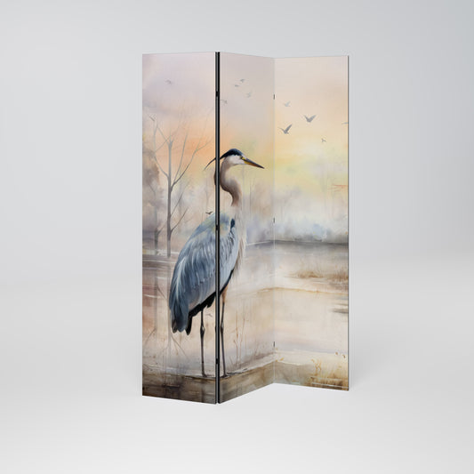 Dekorativ rumsavdelare med 3 paneler HERON DAYDREAM