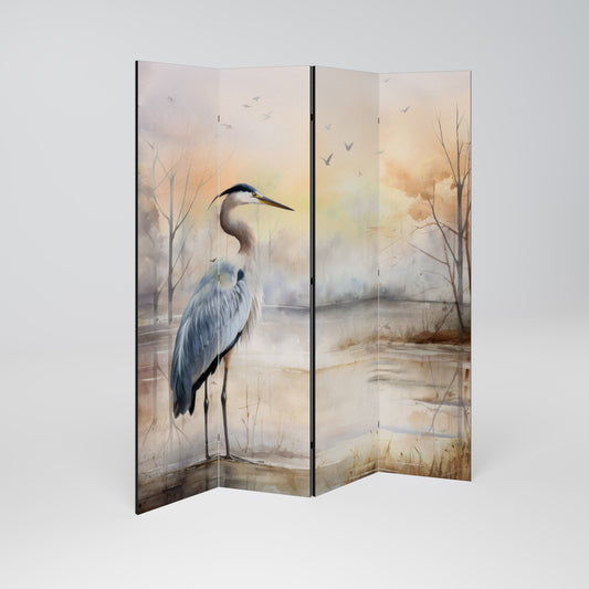 HERON DAYDREAM Dekorativ rumsavdelare med 4 paneler