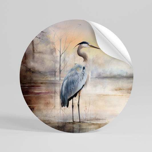 HERON DAYDREAM Rund väggdekal