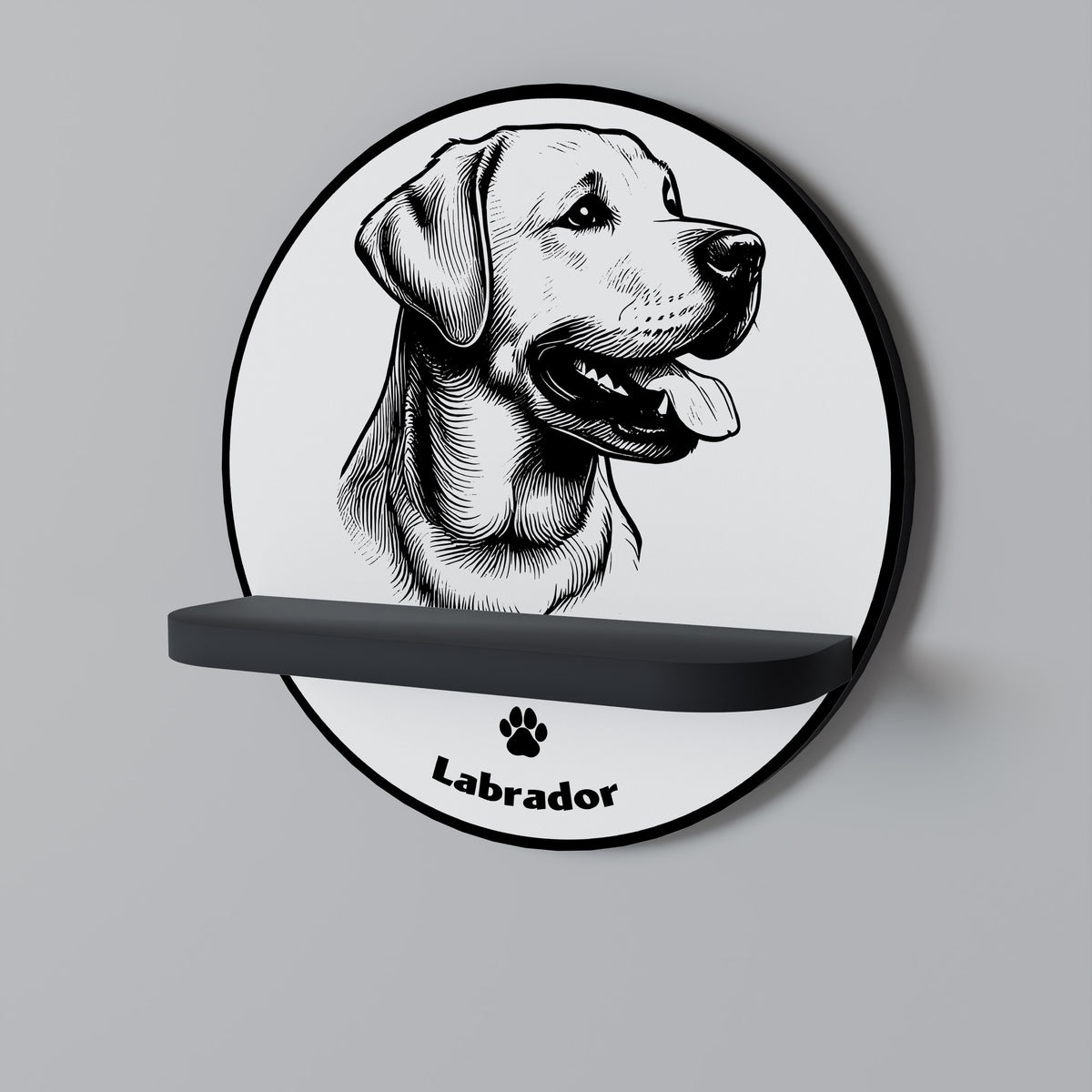 LABRADOR DOG Art Shelf
