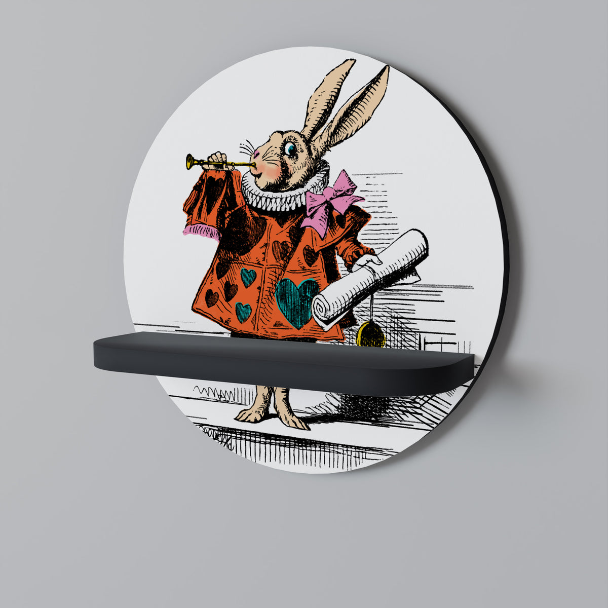 COLORFUL WHITE RABBIT Dekorationshylla