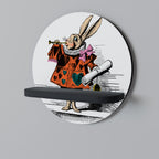 COLORFUL WHITE RABBIT Dekorationshylla