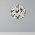 HAPPY HENS Round Wall Art