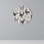 HAPPY HENS Round Wall Art