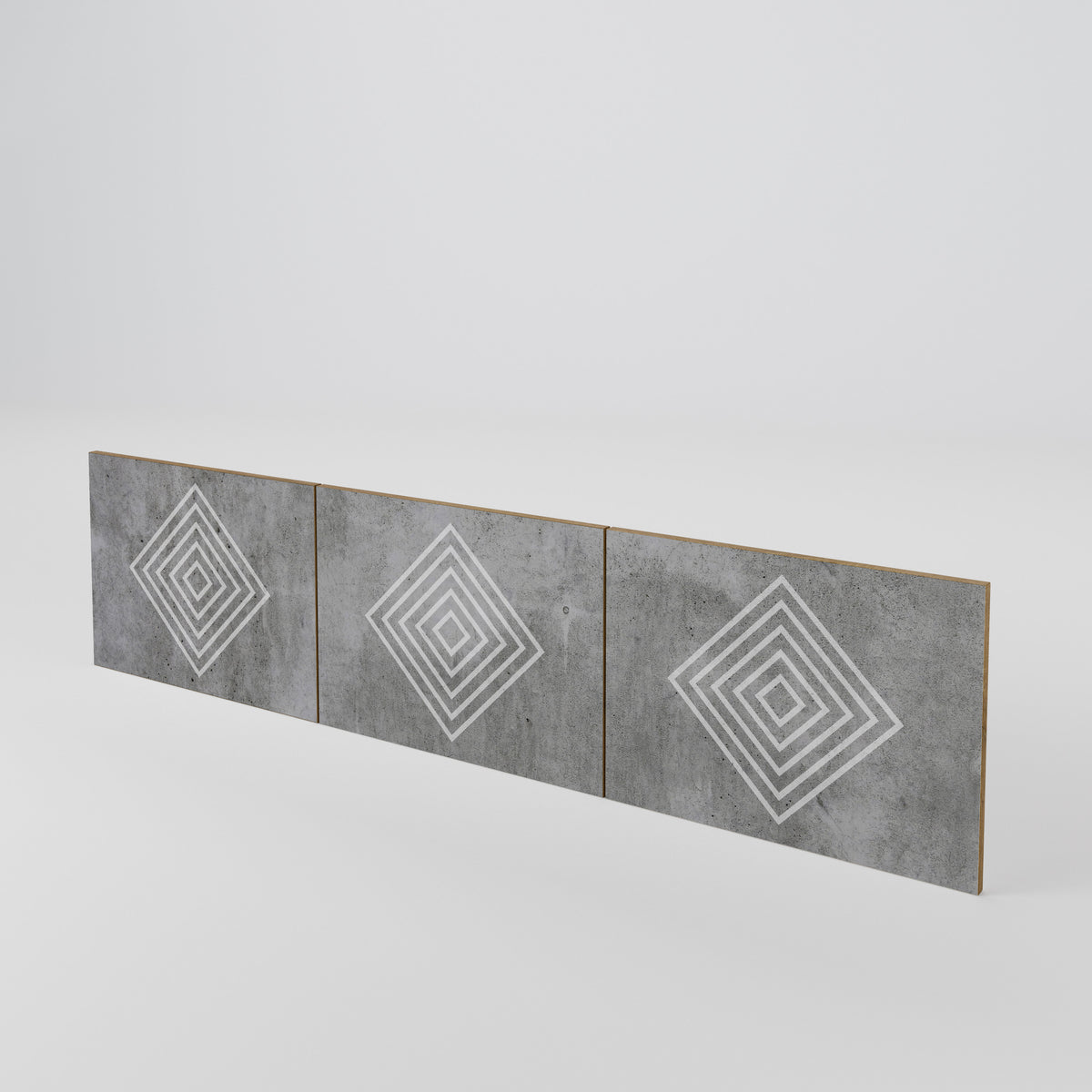 POLYGONAL ARTISTRY Luckset med 3 dörrar till TV-bänk