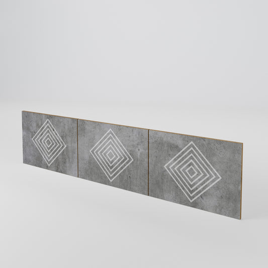 POLYGONAL ARTISTRY Luckset med 3 dörrar till TV-bänk