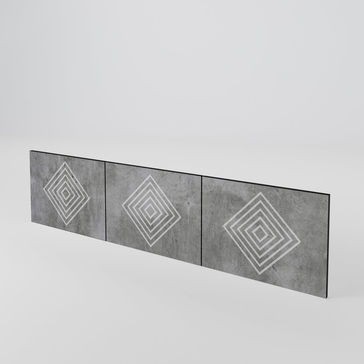 POLYGONAL ARTISTRY Luckset med 3 dörrar till TV-bänk