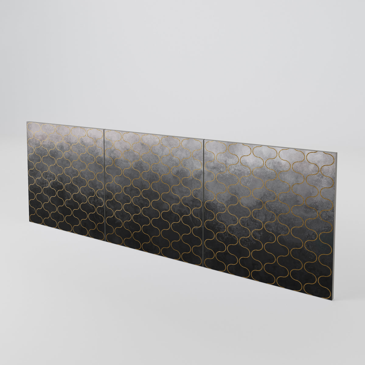 TESSELATED GRAYISH Luckset med 3 dörrar till sideboard