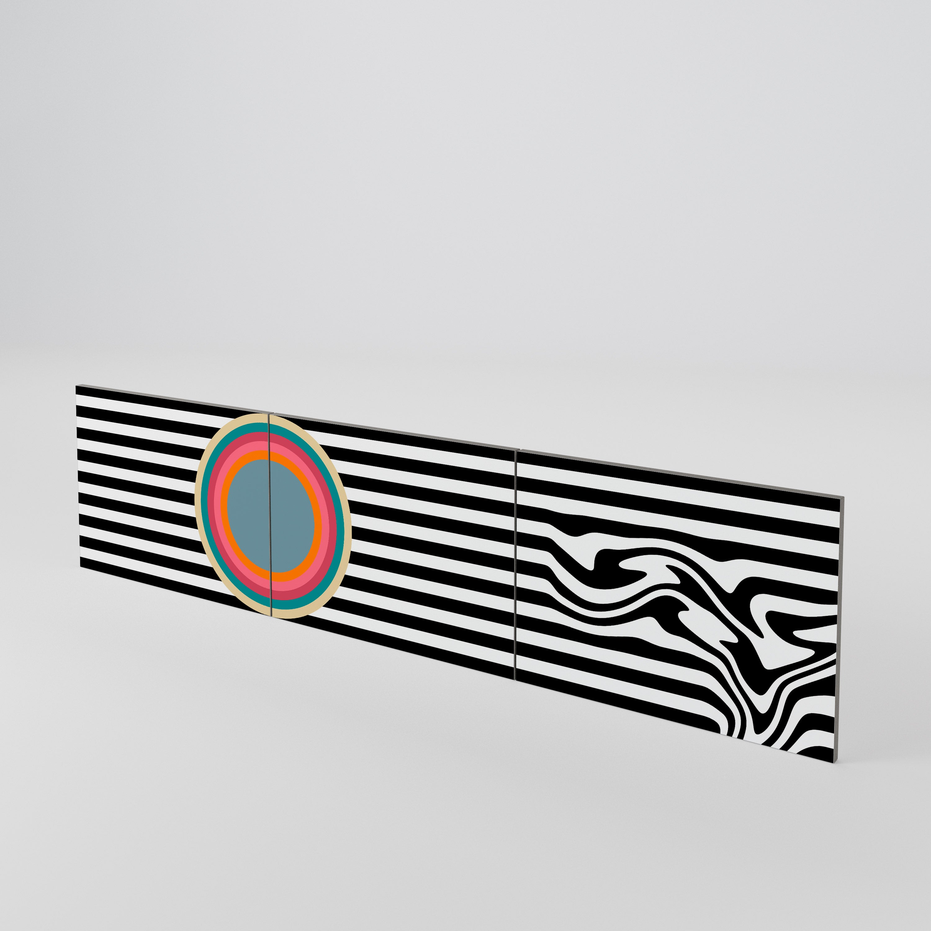 SPECTRA SHOWCASE Luckset med 3 dörrar till TV-bänk