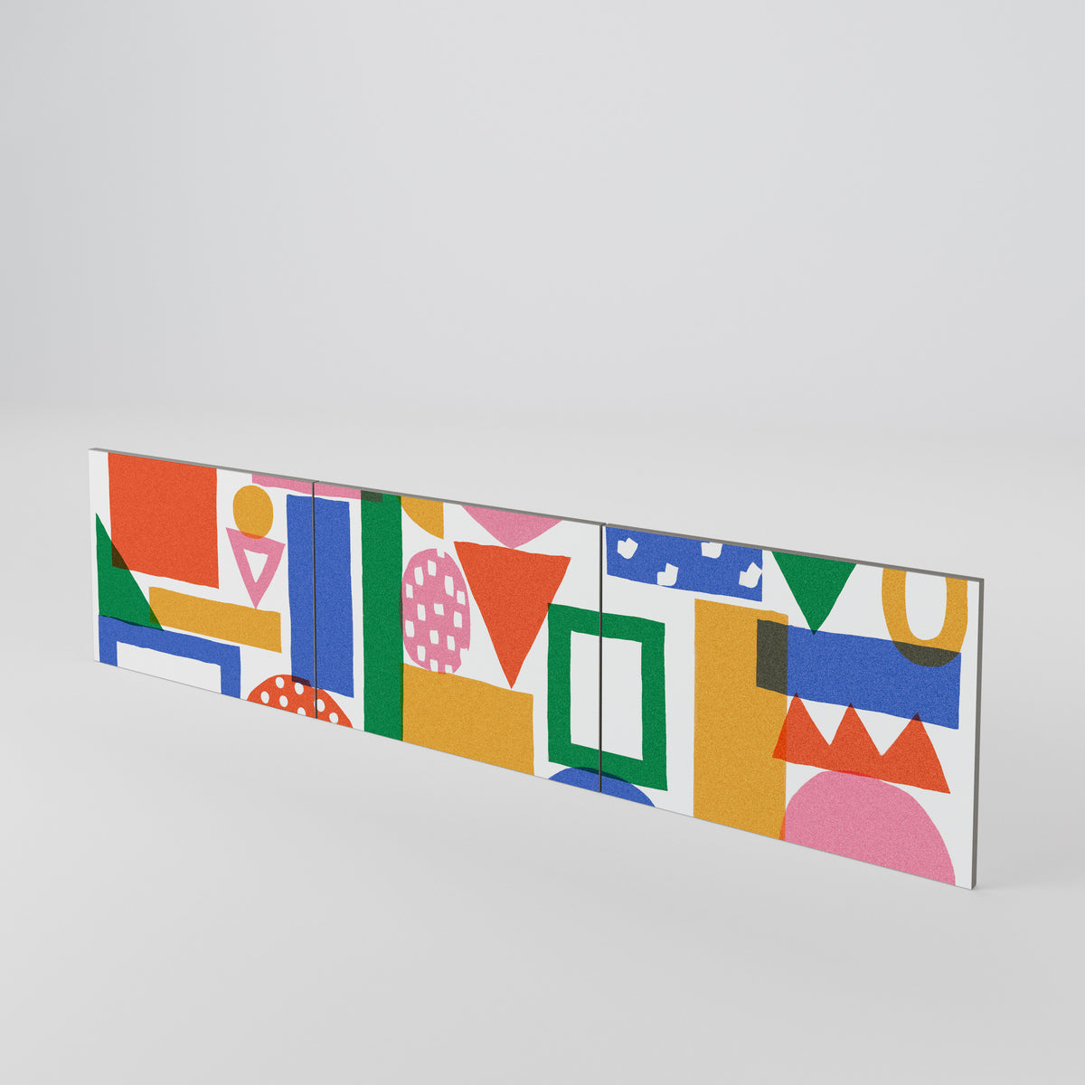 GEOMETRIC GLIMMER Luckset med 3 dörrar till TV-bänk