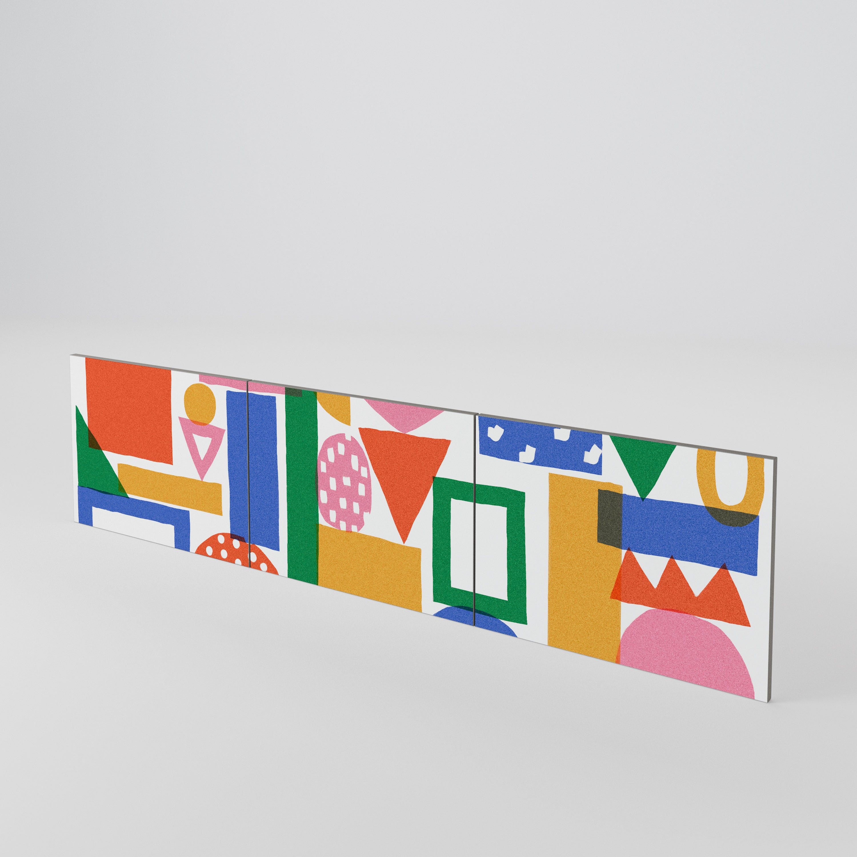 GEOMETRIC GLIMMER Luckset med 3 dörrar till TV-bänk