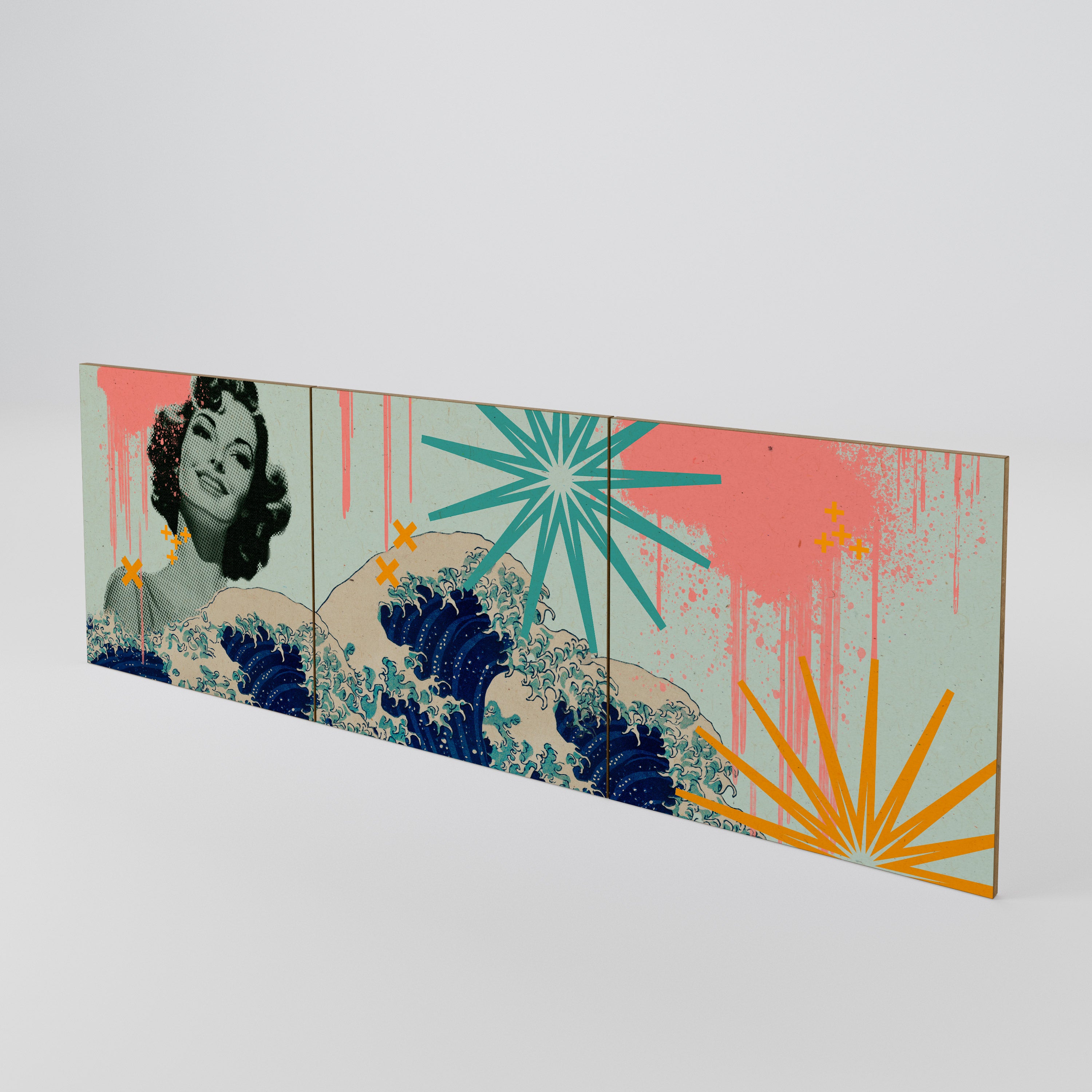 KANAGAWA BEAUTY 3-Piece Sideboard Door Set