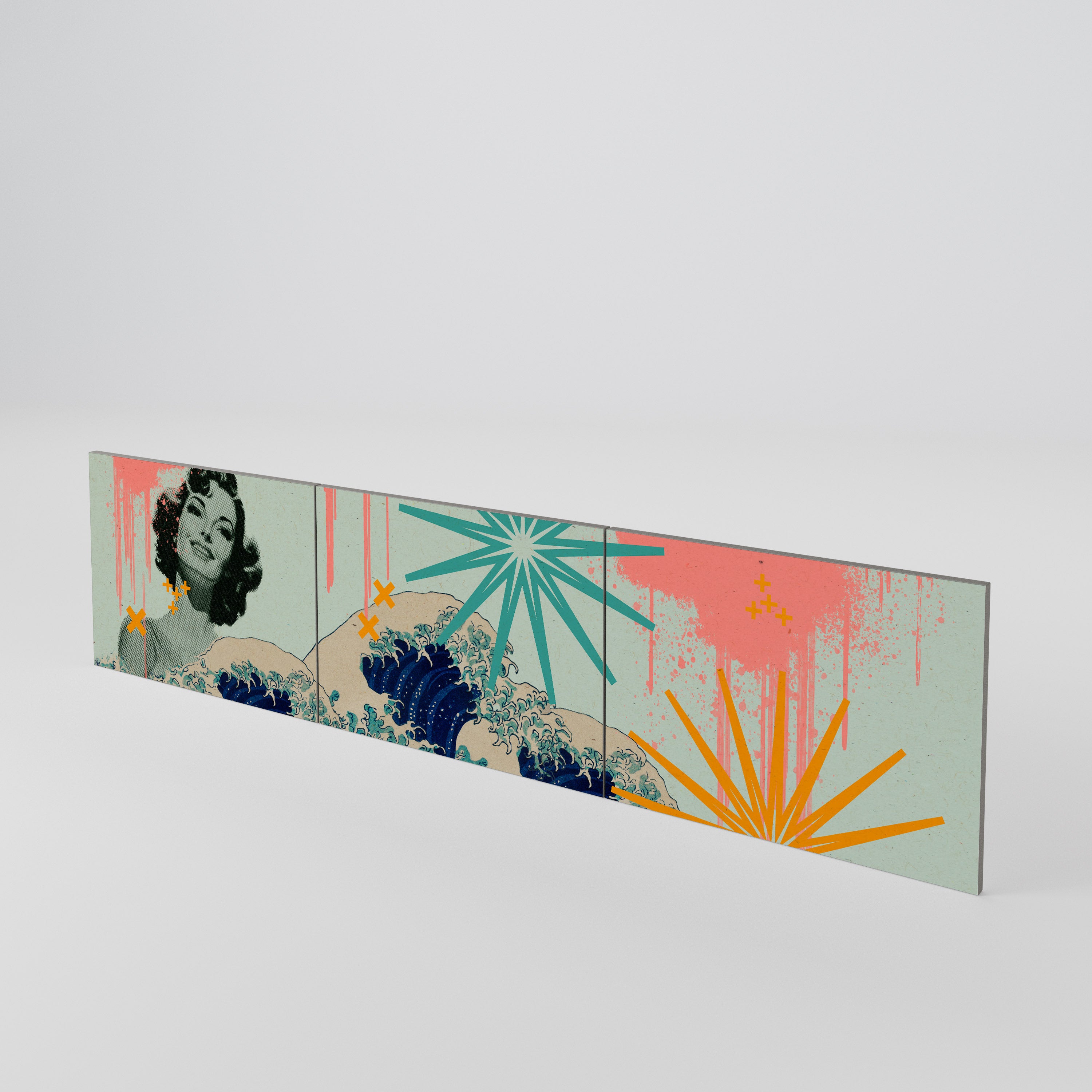 KANAGAWA BEAUTY 3-Piece TV Cabinet Door Set