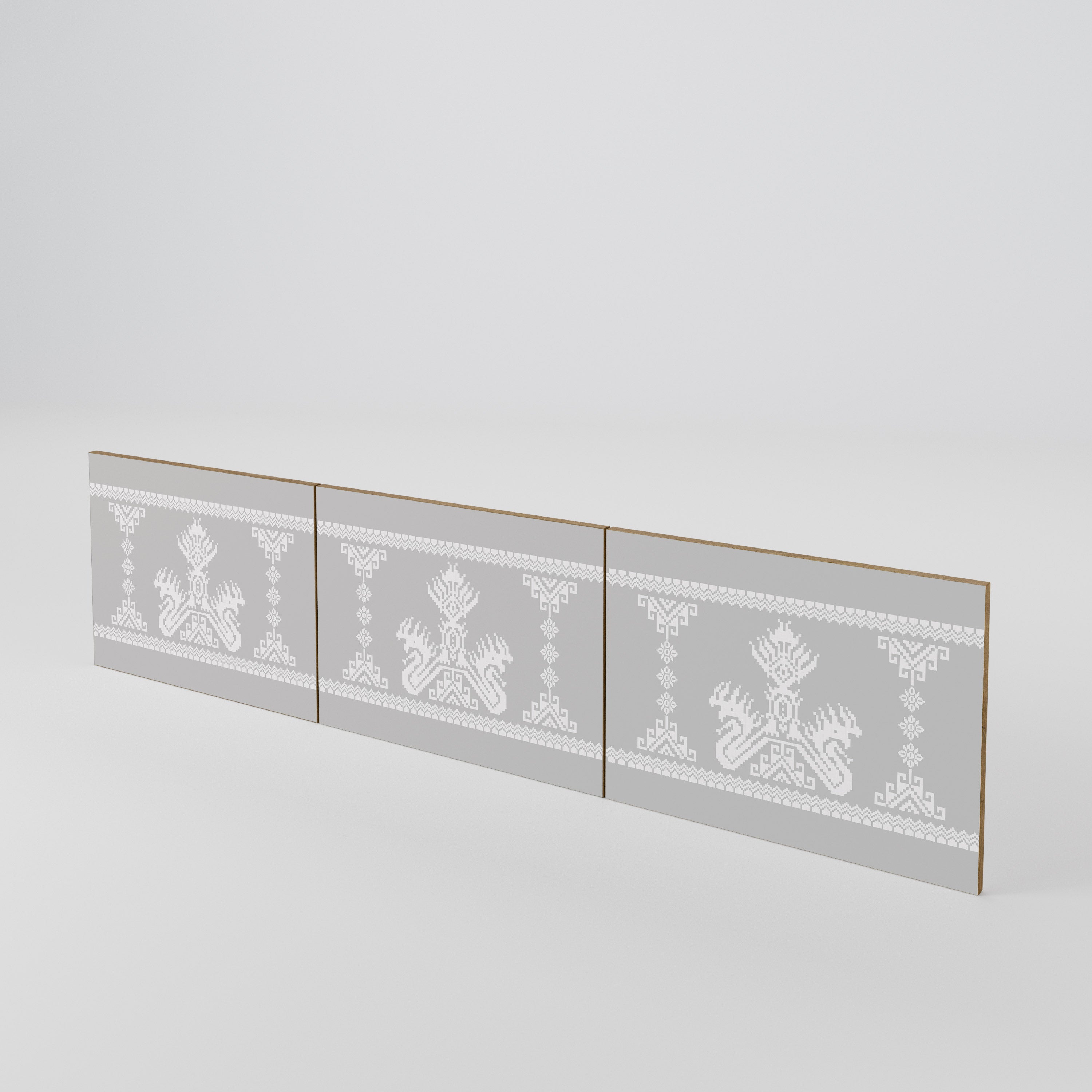 THAI GRAY Luckset med 3 dörrar till TV-bänk